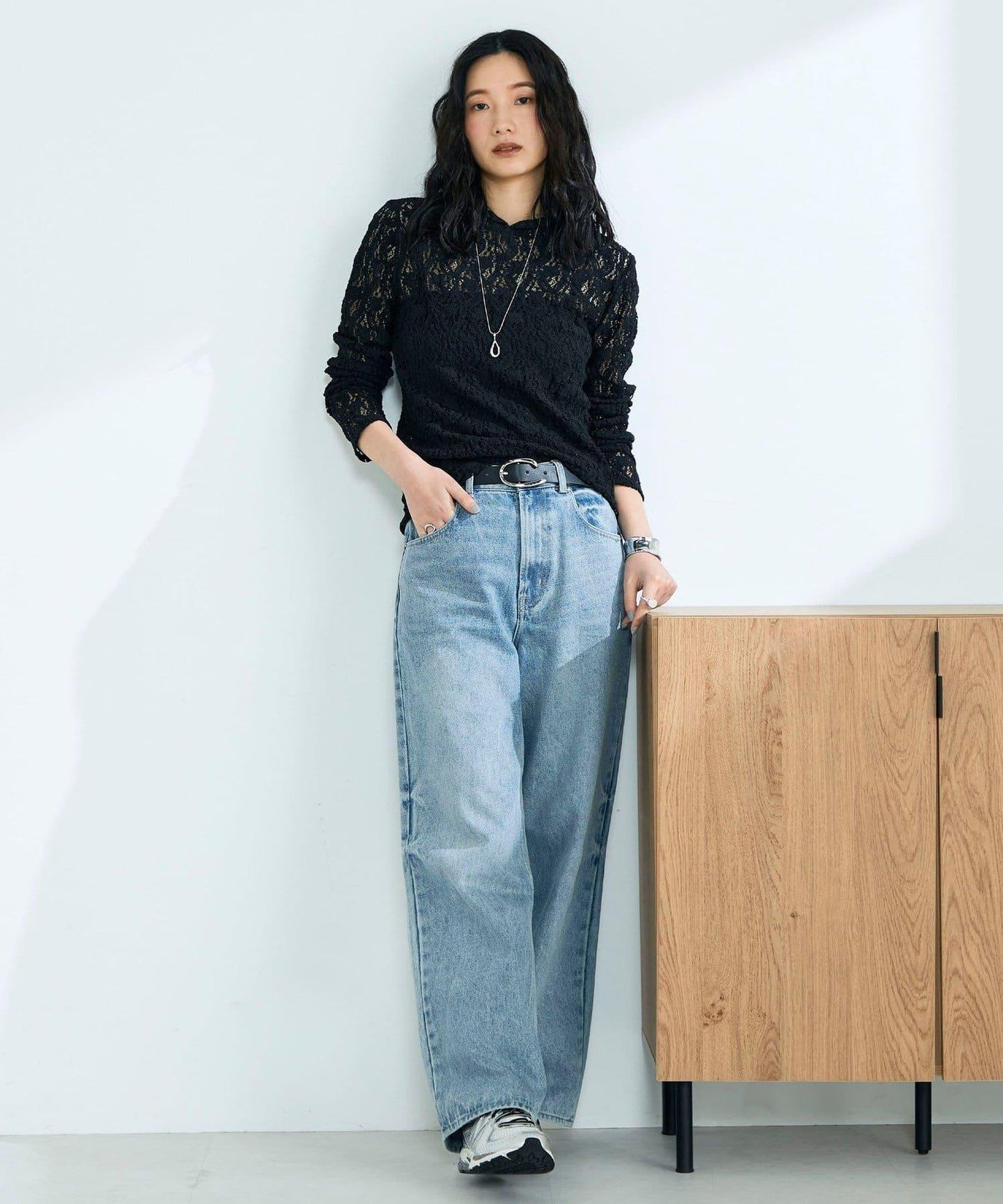 棉質蕾絲連帽上衣