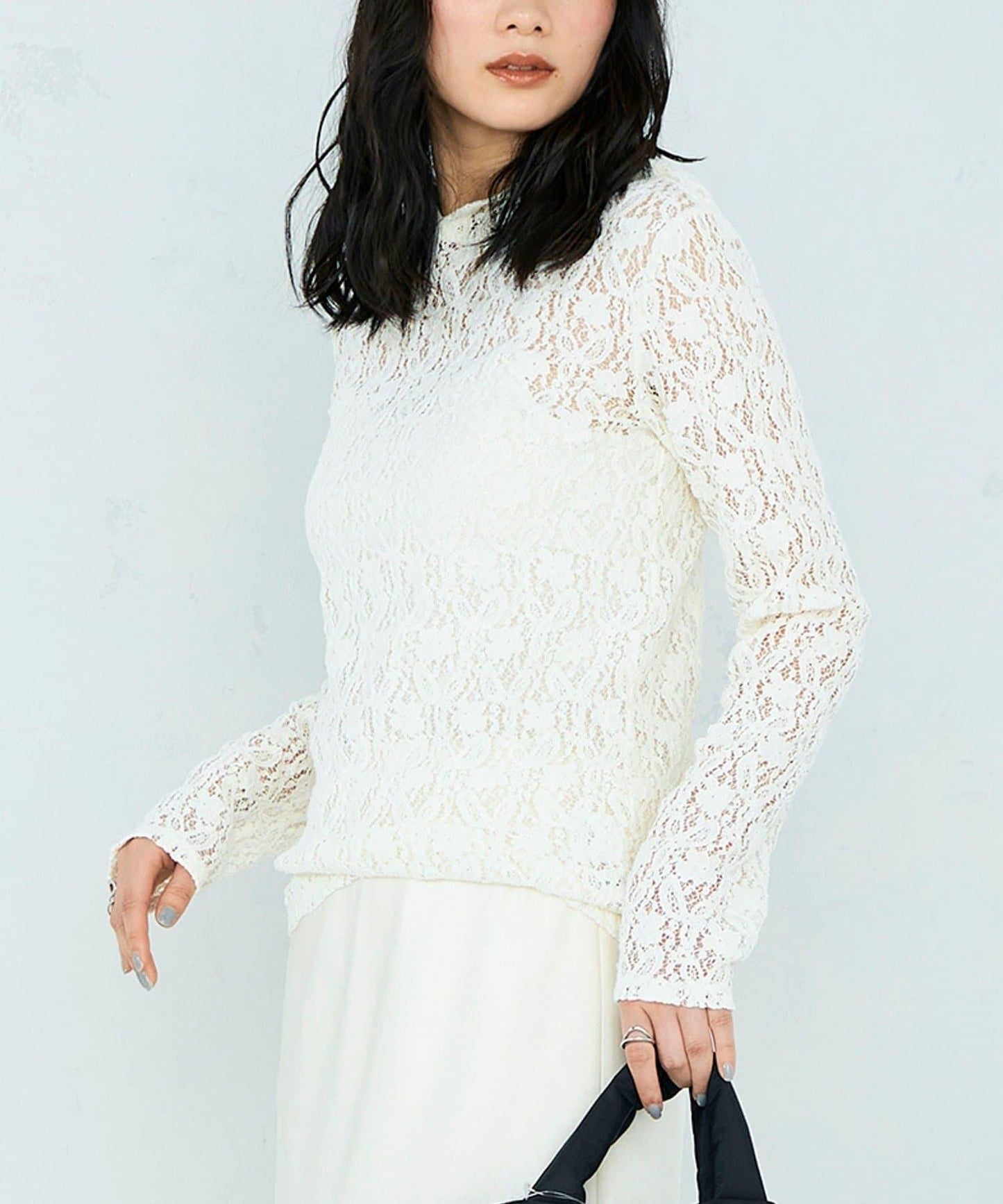 棉質蕾絲連帽上衣