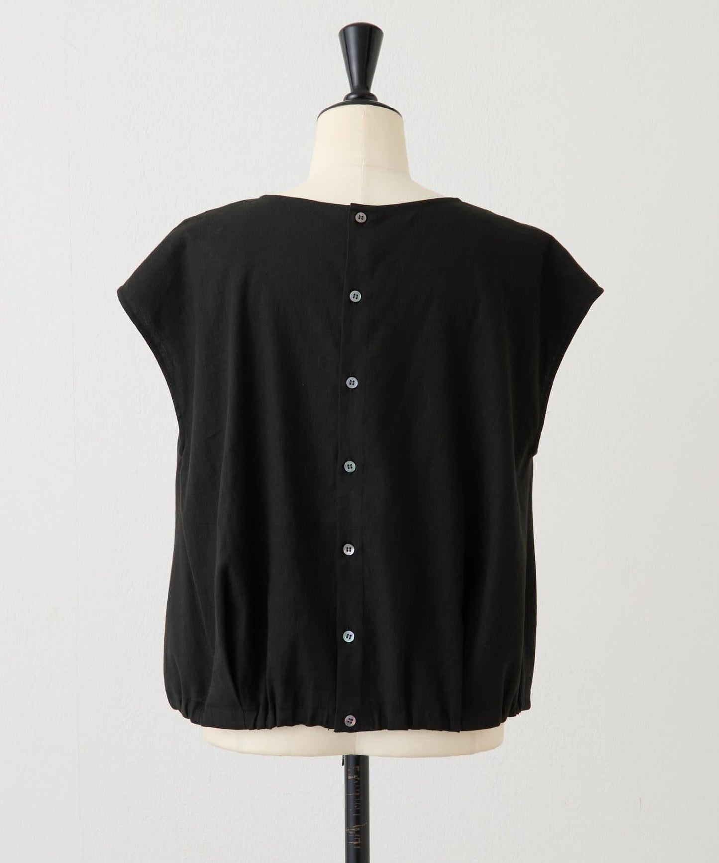 亞麻下襬抽繩女襯衫