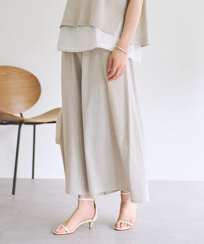 亞麻 裙褲