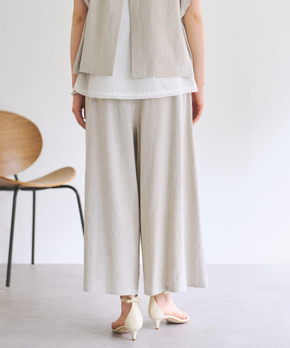 亞麻 裙褲