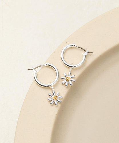 花朵圓環耳飾