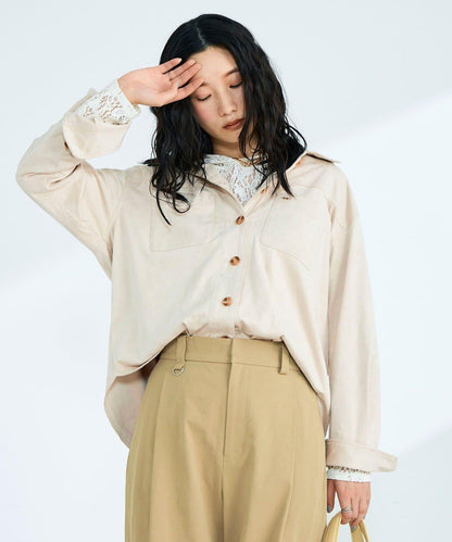 棉質蕾絲連帽上衣