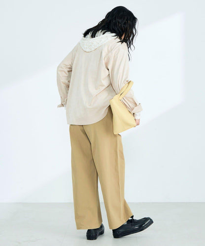 棉質蕾絲連帽上衣