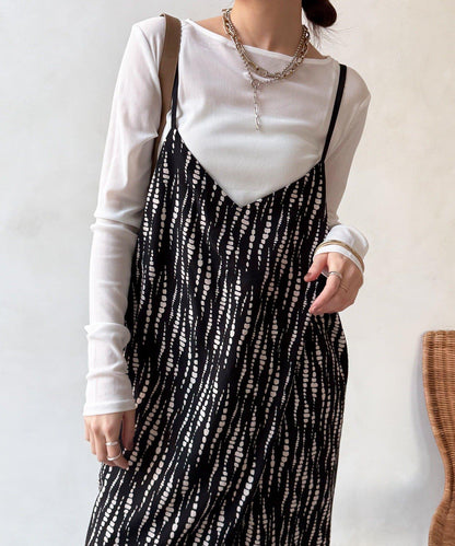 裹身設計 吊帶連體褲（ 可成套）