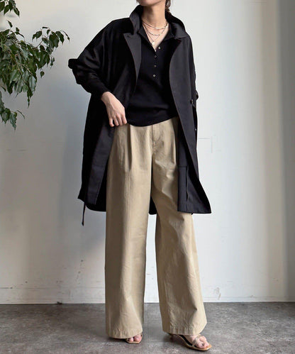 圓形羅紋設計大衣