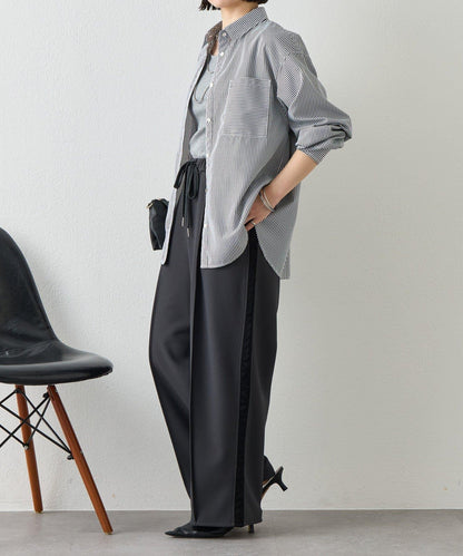 側邊蕾絲拼接 褲子