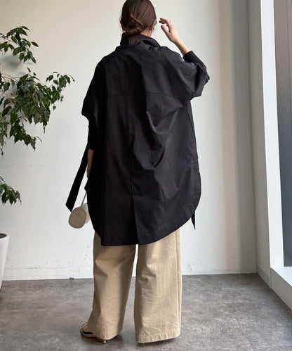 圓形羅紋設計大衣