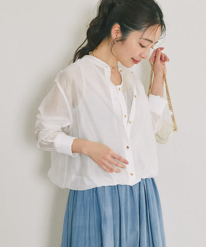 透紗疊穿襯衫
