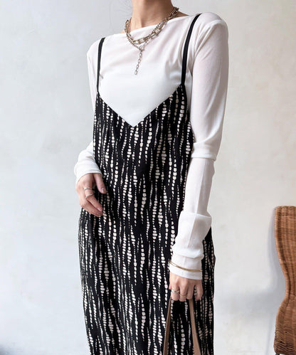 裹身設計 吊帶連體褲（ 可成套）