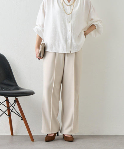 側邊蕾絲拼接 褲子