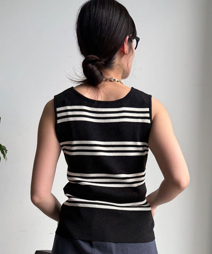 條紋針織背心
