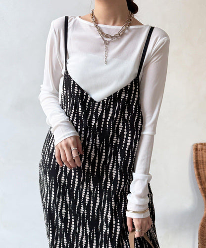 裹身設計 吊帶連體褲（ 可成套）