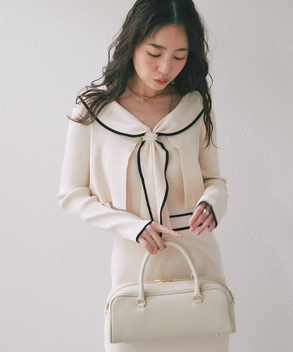 拼色 針織 套裝連衣裙