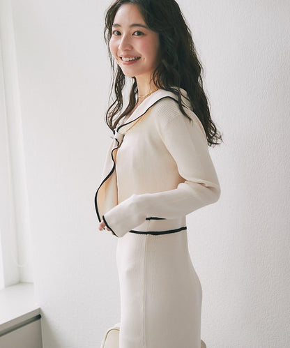 拼色 針織 套裝連衣裙