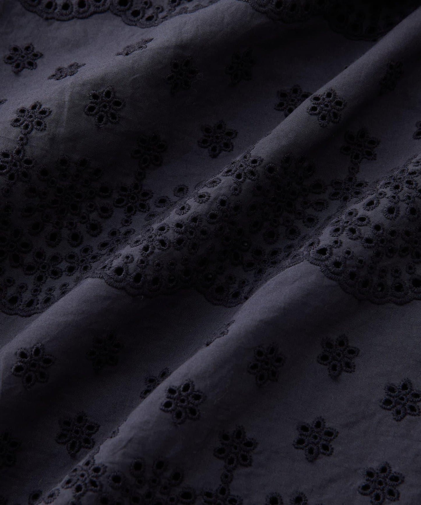 扇貝邊蕾絲單肩上衣