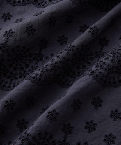 扇貝邊蕾絲單肩上衣