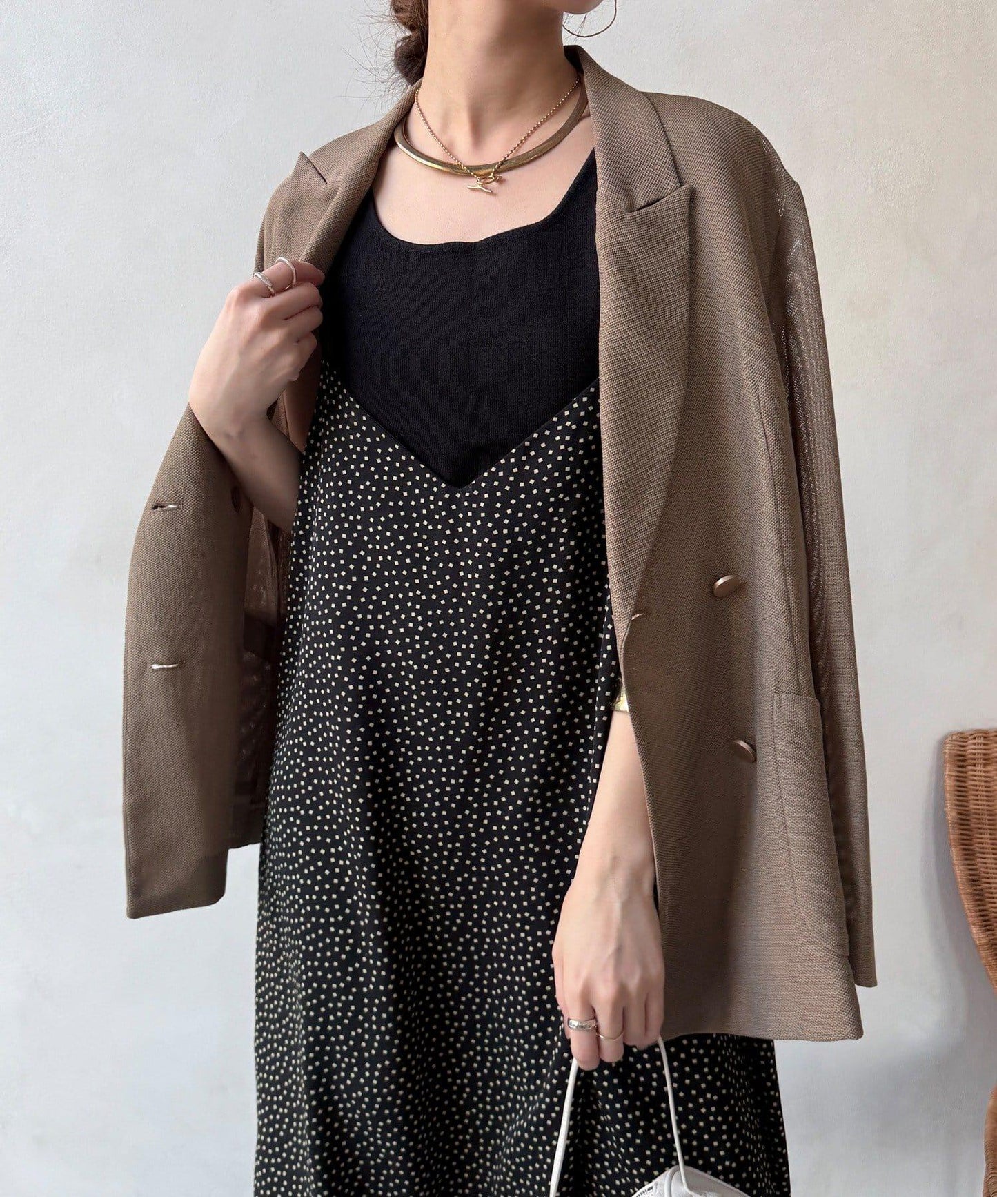 裹身設計 吊帶連體褲（ 可成套）