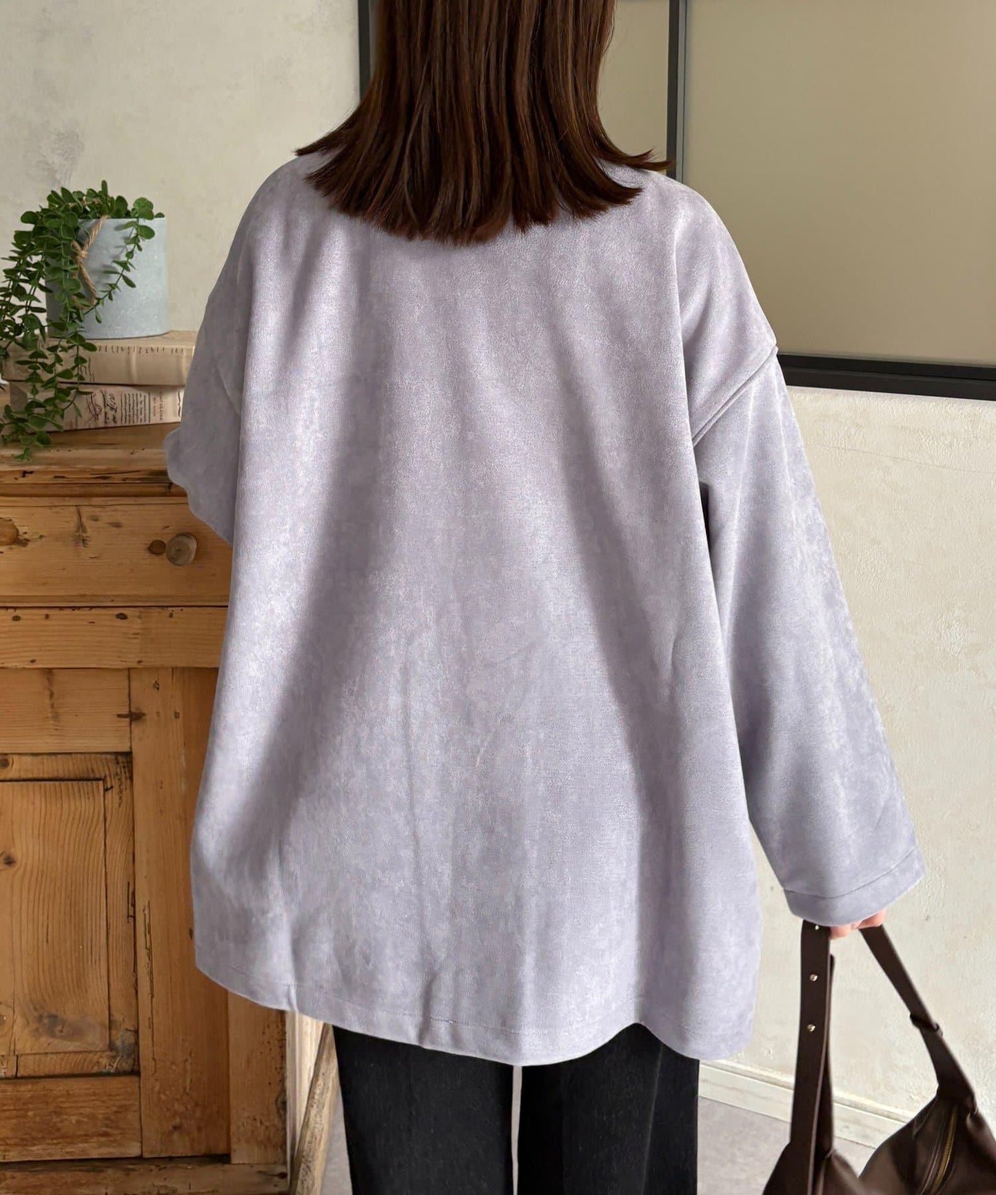 FS 無領中長款大衣