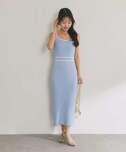 拼色 針織 套裝連衣裙