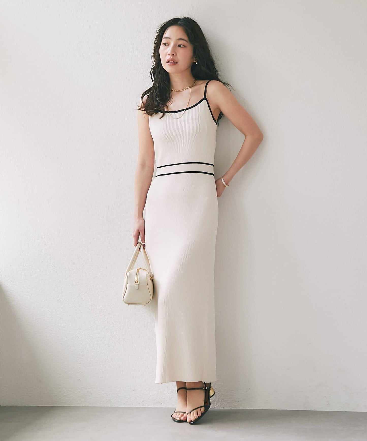 拼色 針織 套裝連衣裙