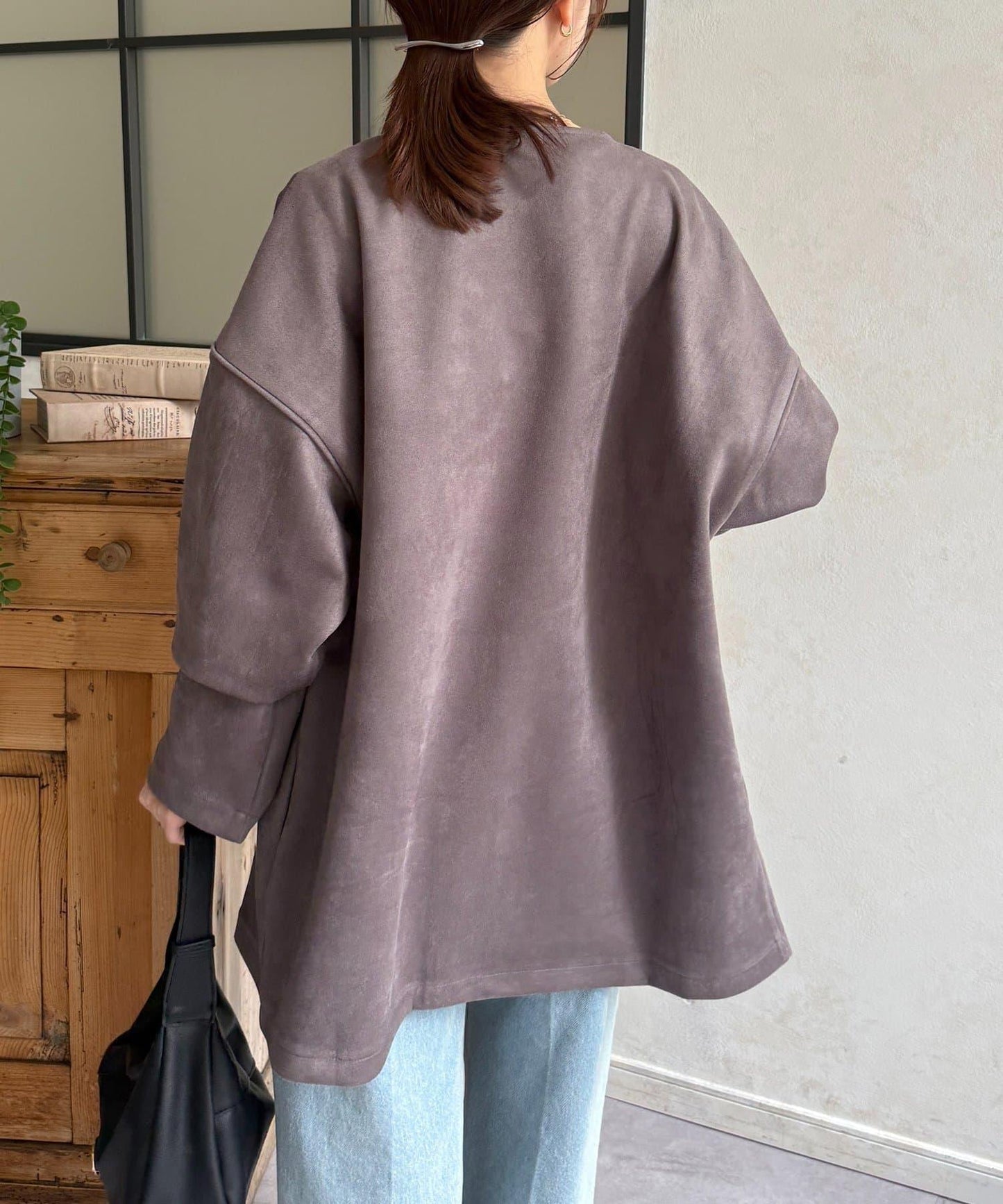 FS 無領中長款大衣