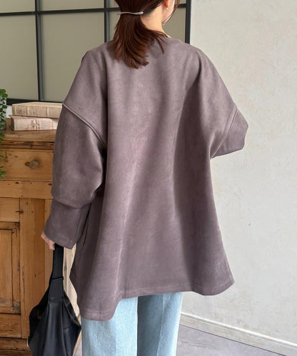 FS 無領中長款大衣