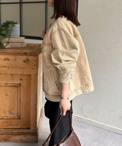 無領流蘇牛仔夾克
