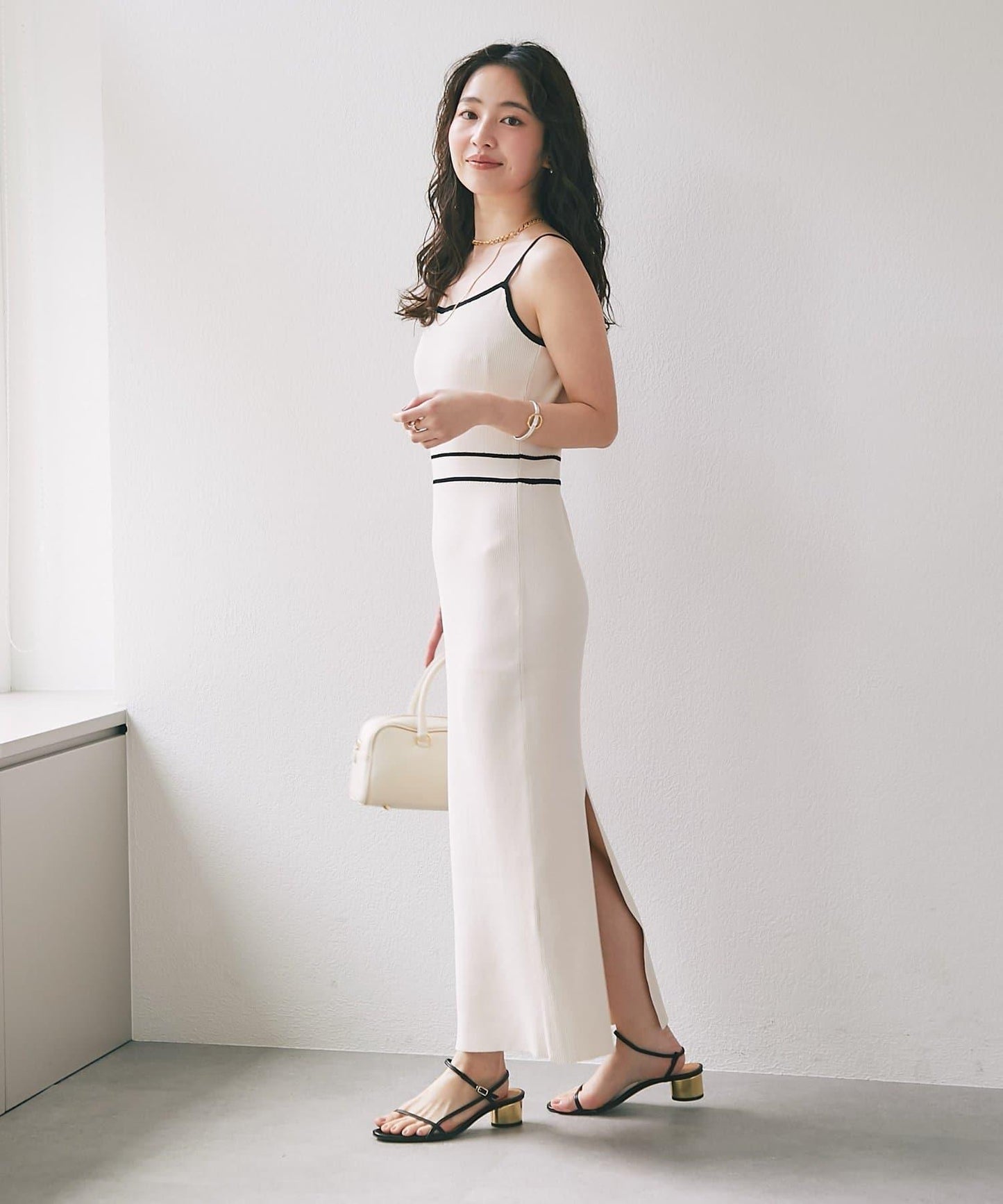 拼色 針織 套裝連衣裙