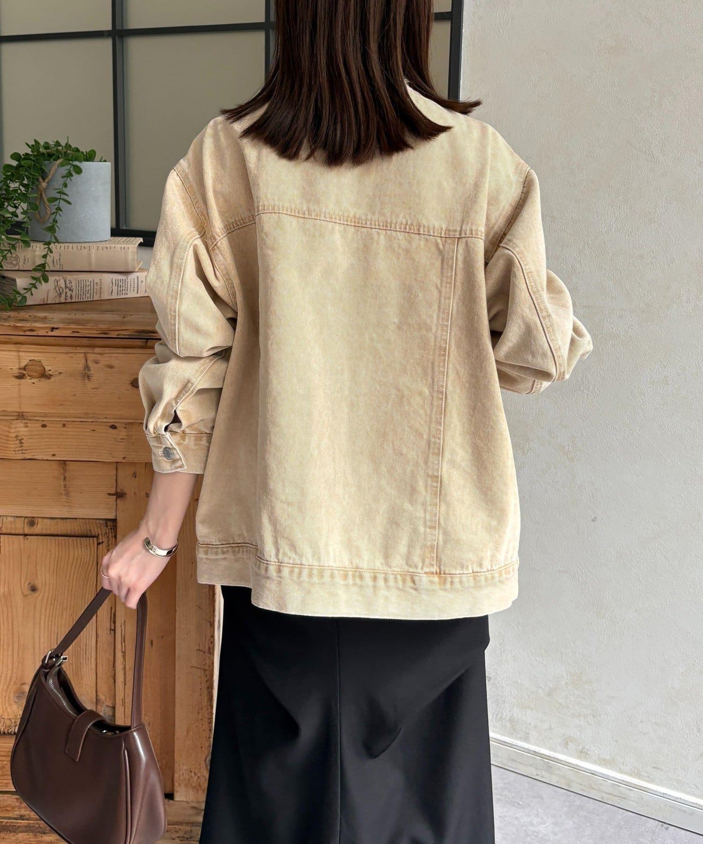 無領流蘇牛仔夾克