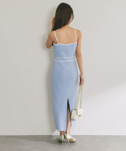 拼色 針織 套裝連衣裙