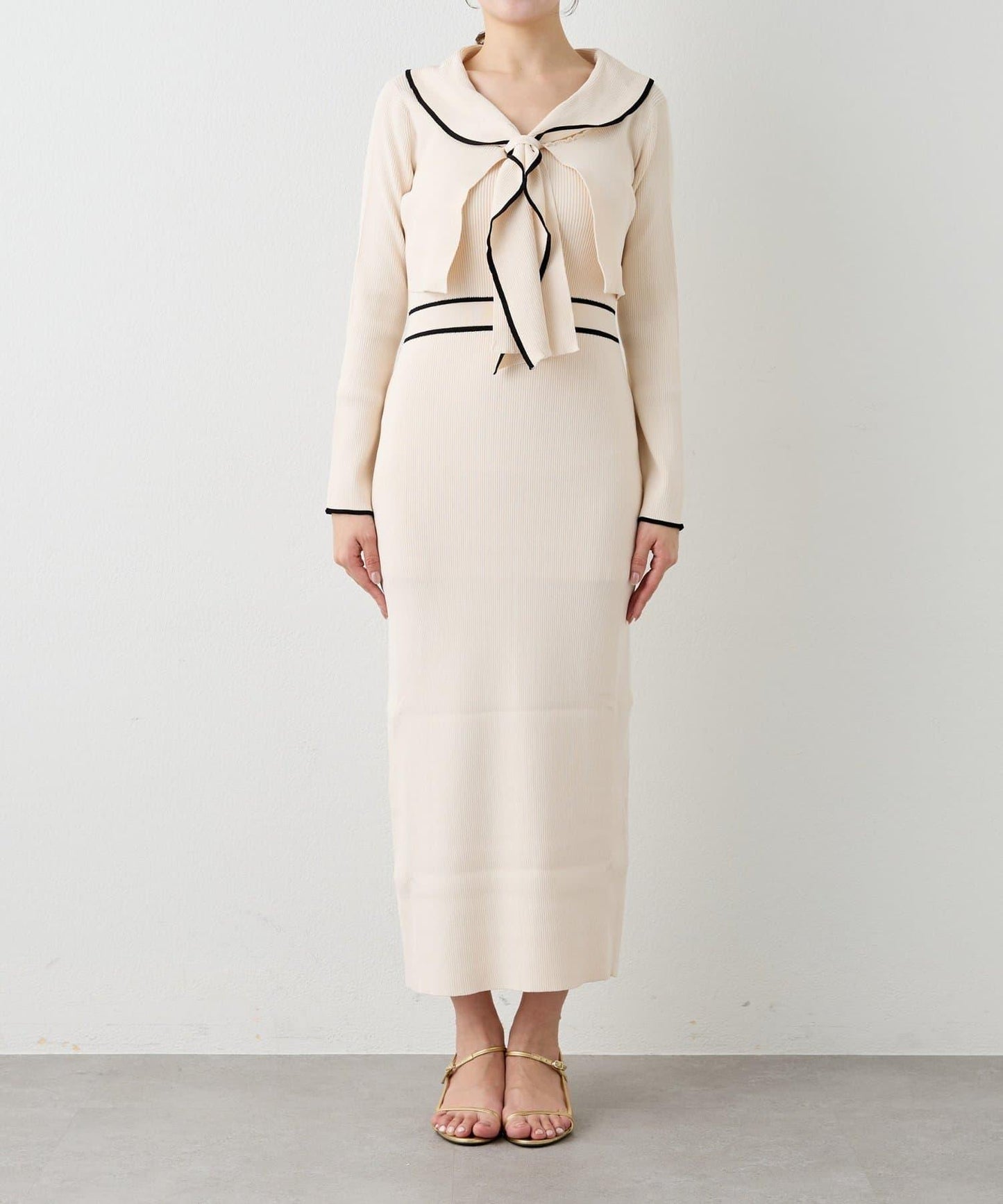 拼色 針織 套裝連衣裙