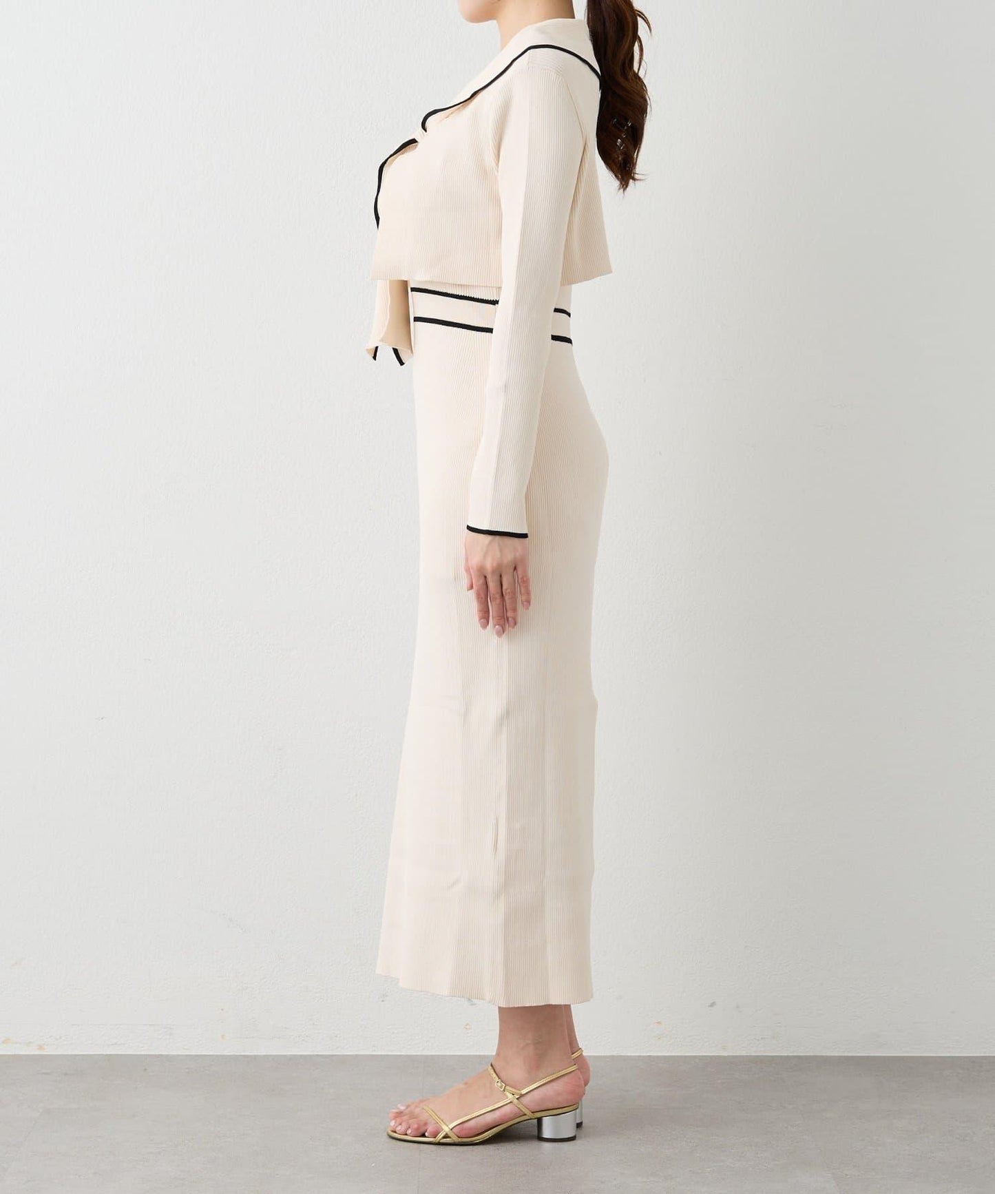 拼色 針織 套裝連衣裙