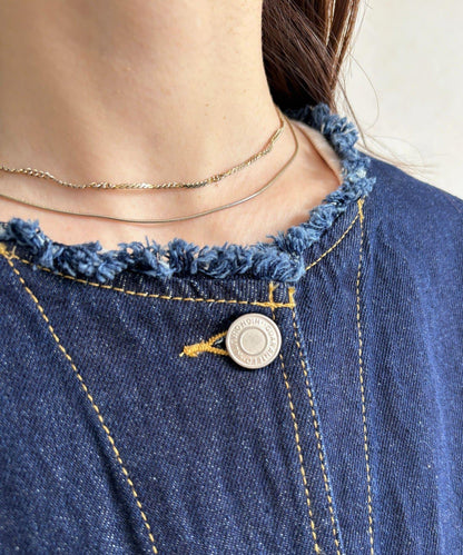 無領流蘇牛仔夾克