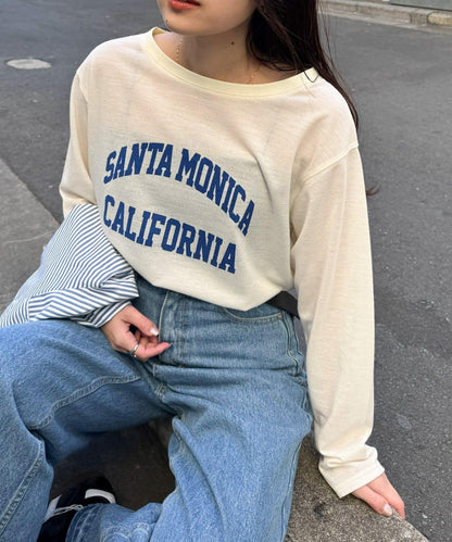 透肌梨地紋理 多款Logo 長袖T恤