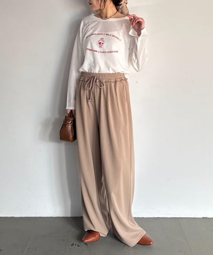 透肌梨地紋理 多款Logo 長袖T恤