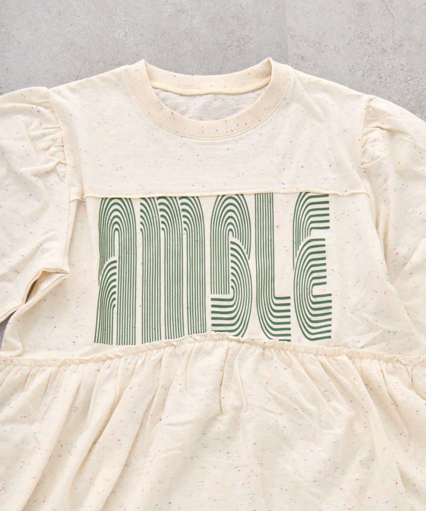 KIDS 厚印Logo 五分袖 罩衫連衣裙