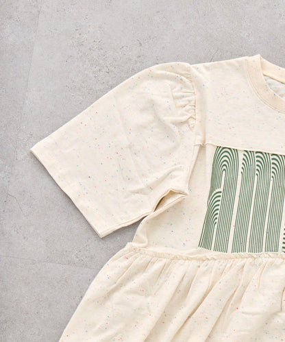 KIDS 厚印Logo 五分袖 罩衫連衣裙