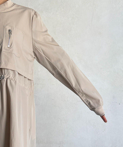 腰部抽繩設計 大衣