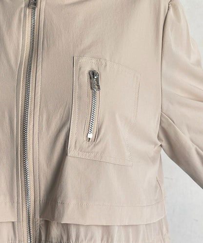 腰部抽繩設計 大衣