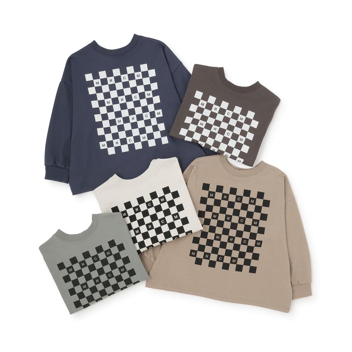 防汙速幹不易變形 雙面可穿 方格旗印花 T恤 MNCM款