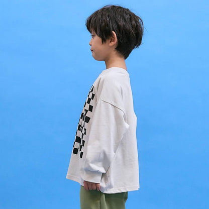 防汙速幹不易變形 雙面可穿 方格旗印花 T恤 MNCM款