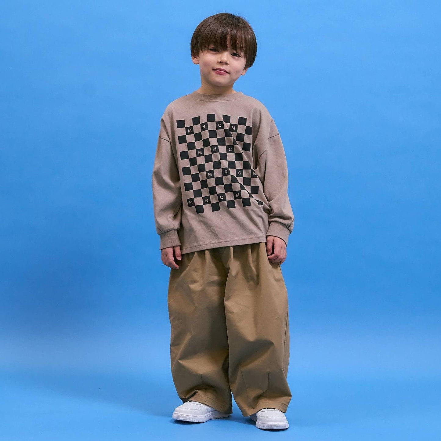 防汙速幹不易變形 雙面可穿 方格旗印花 T恤 MNCM款