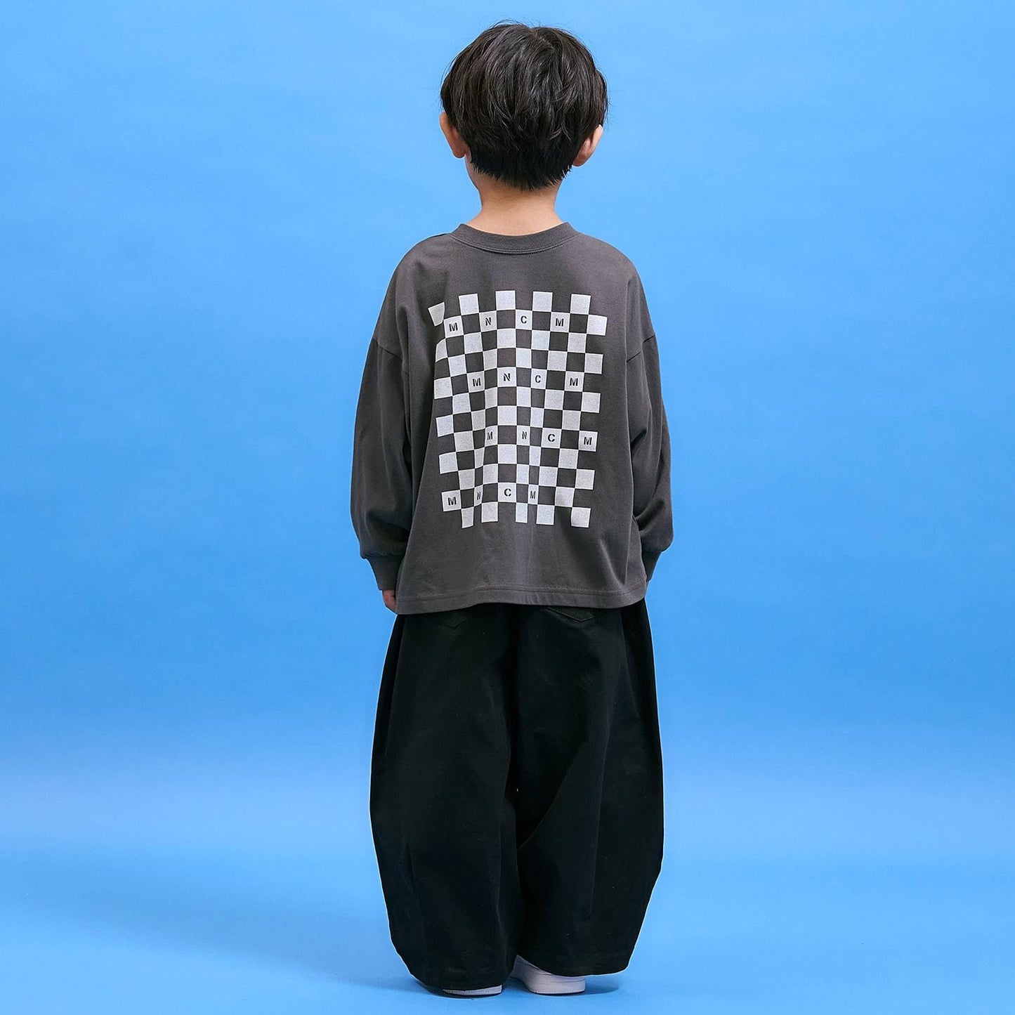 防汙速幹不易變形 雙面可穿 方格旗印花 T恤 MNCM款