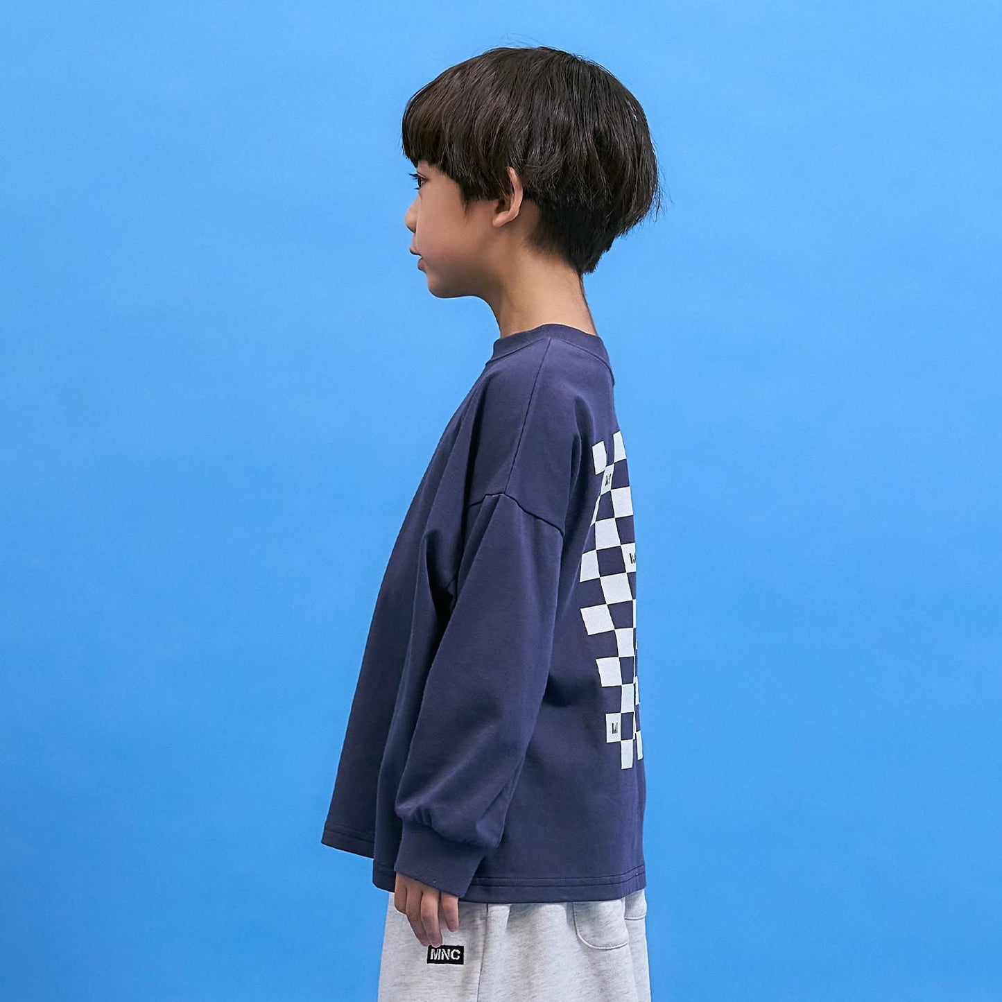 防汙速幹不易變形 雙面可穿 方格旗印花 T恤 MNCM款