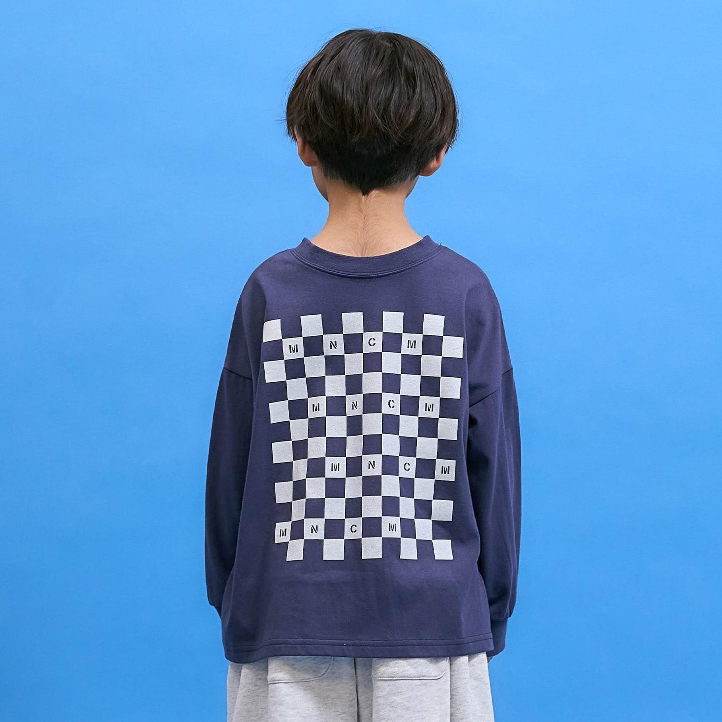 防汙速幹不易變形 雙面可穿 方格旗印花 T恤 MNCM款