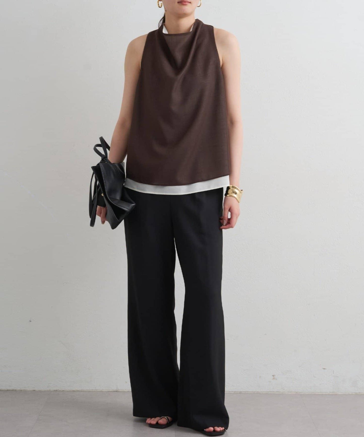 麻質感垂墜襯衫