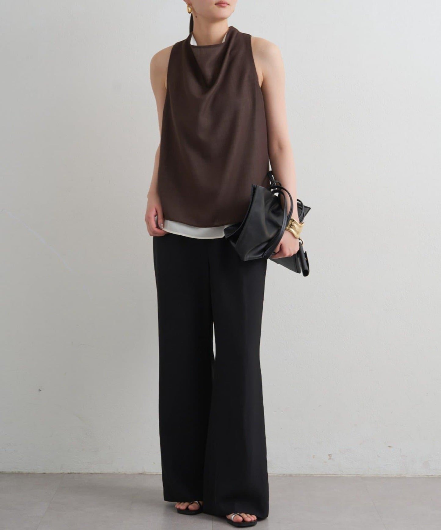 麻質感垂墜襯衫