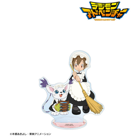 《數碼寶貝大冒險》（數碼寶貝大冒險） 新繪系列 八神ヒカリ&テイルモン 特大亞克力立牌 Maid&Butler ver.