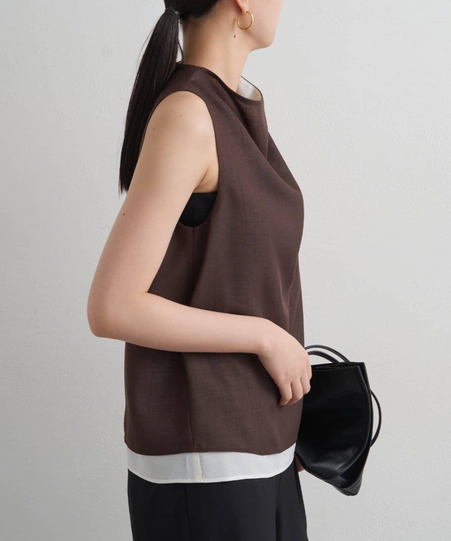 麻質感垂墜襯衫